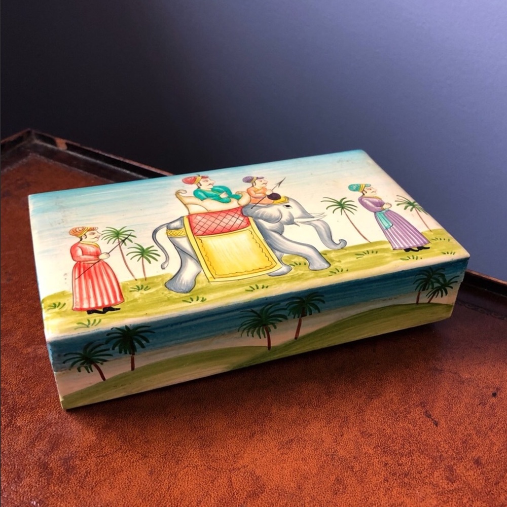 Vintage Maharajah Indian Elephant Box